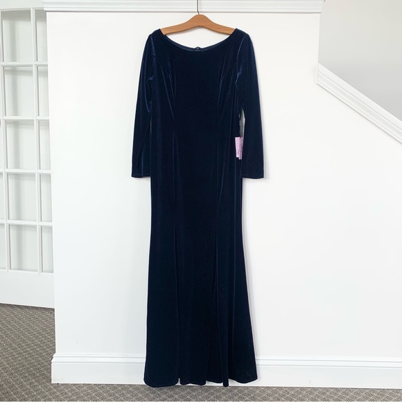 NWT TPonline Velvet Mermaid Prom Dress Long Evening Party Dress - Picture 4 of 10